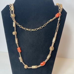 42" Chico's Extra Long Single Strand Beaded Necklace